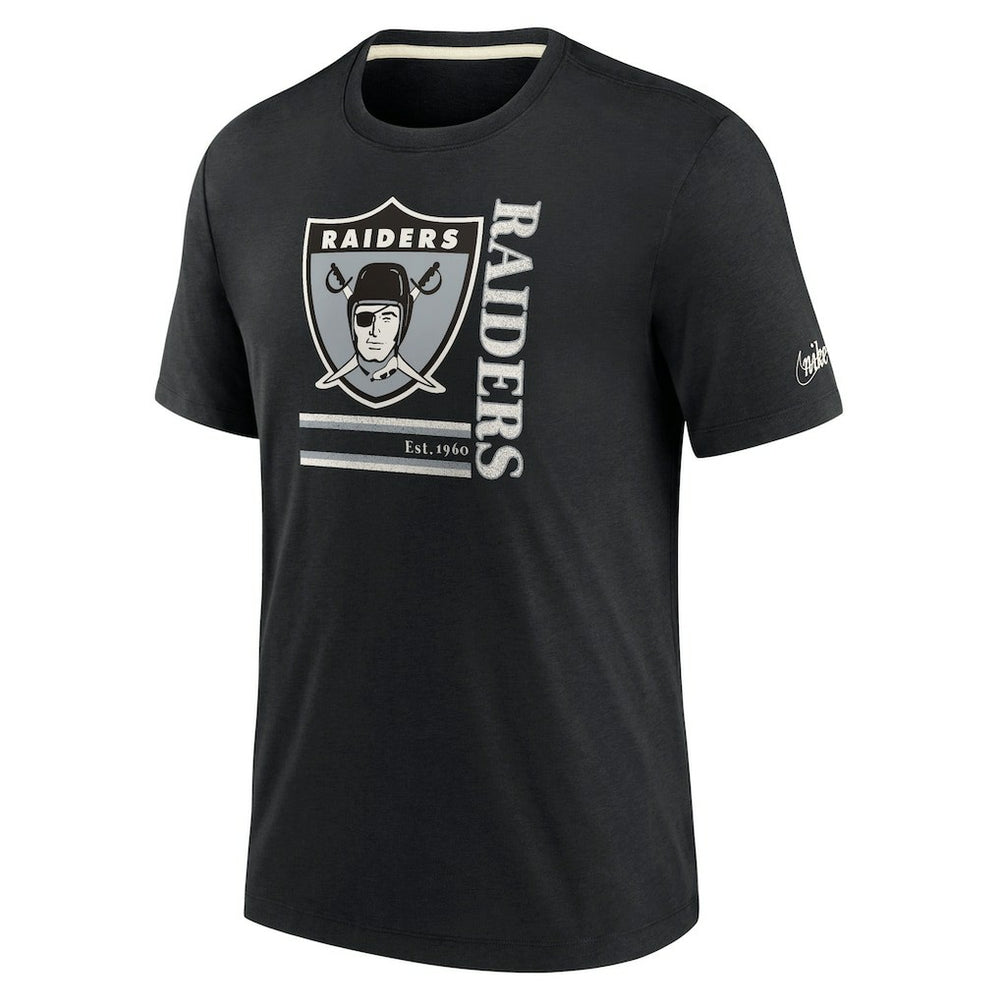 Las Vegas Raiders Wordmark Logo Tri-Blend T-Shirt Black | Nike for Sale