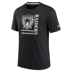 Las Vegas Raiders Wordmark Logo Tri-Blend T-Shirt Black | Nike for Sale