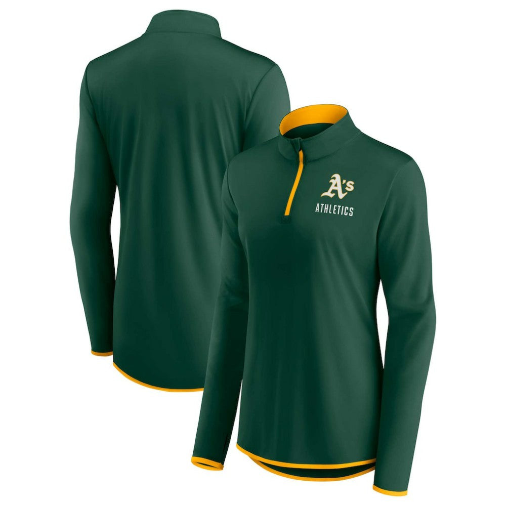 Athletics Fanatics Women's Worth The Drive Quarter-Zip Jacket - MLB
