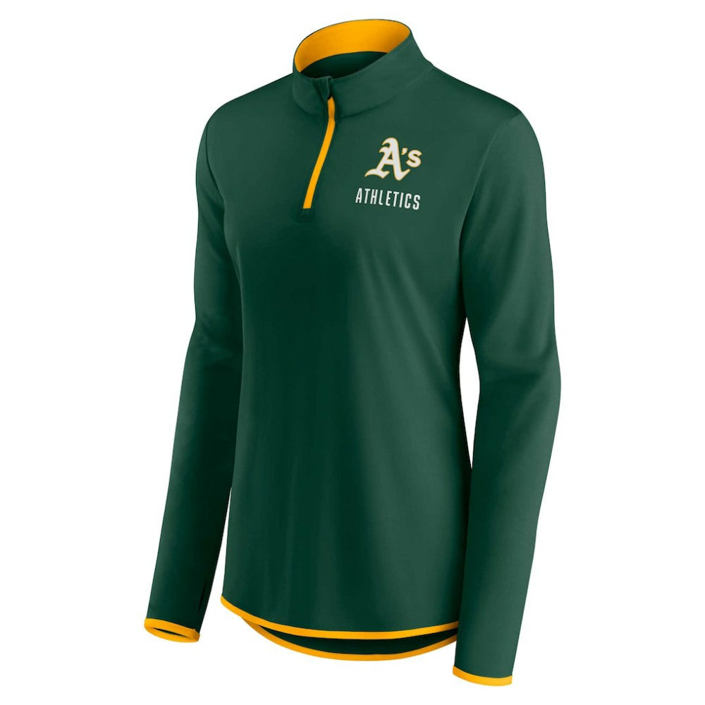 Athletics Fanatics Women's Worth The Drive Quarter-Zip Jacket - MLB