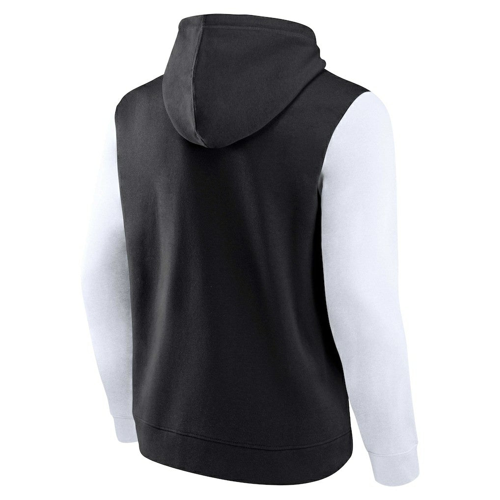 Brooklyn Nets Attack Colorblock Pullover Hoodie Black/White - NBA