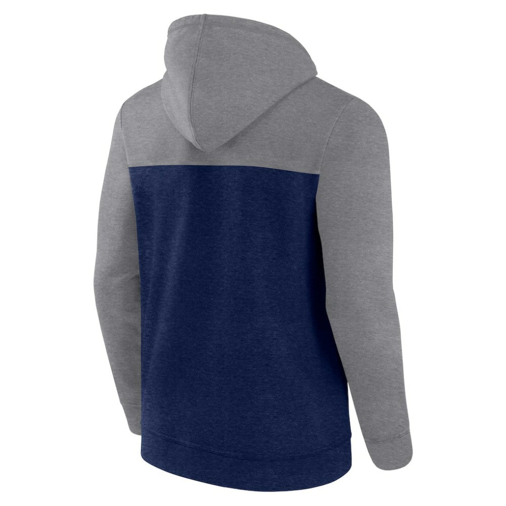 Seattle Kraken Fanatics Down and Distance Full-Zip Hoodie - Heather Deep Sea Blue - NHL