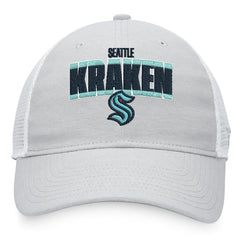 Seattle Kraken Fanatics Team Trucker Snapback Hat - Heather Gray/White - NHL