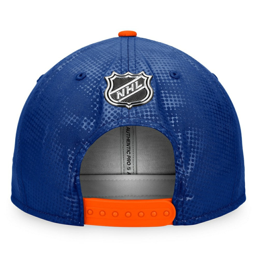New York Islanders Fanatics Authentic Pro Alternate Logo Snapback Hat - Royal/Orange - NHL