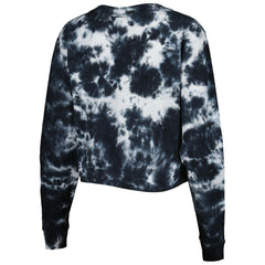 Brooklyn Nets Women's Tie Dye Cropped Long Sleeve T-Shirt Black - NBA