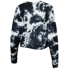 Chicago Bulls Women's Tie Dye Cropped Long Sleeve T-Shirt Black - NBA
