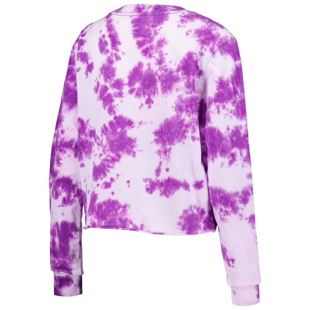 Los Angeles Lakers Women's Tie Dye Cropped Long Sleeve T-Shirt Purple - NBA
