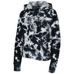 Brooklyn Nets Women's Brushed Cotton Tie-Dye Pullover Hoodie Black - NBA