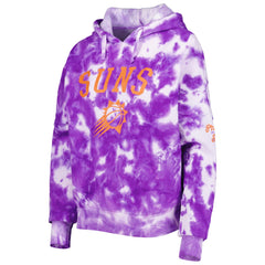 Phoenix Suns Women's Brushed Cotton Tie-Dye Pullover Hoodie Purple - NBA