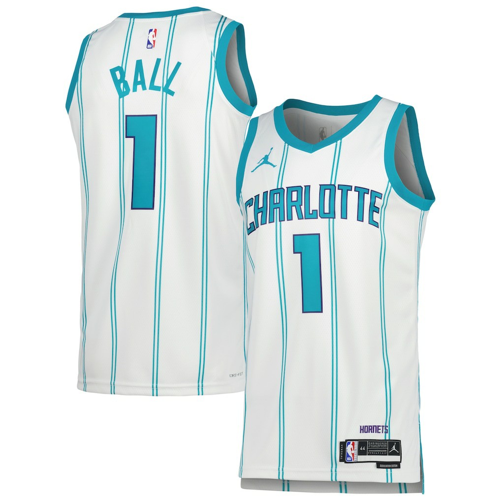 LaMelo Ball Charlotte Hornets Jordan Brand Unisex Swingman Jersey Association Edition White - NBA
