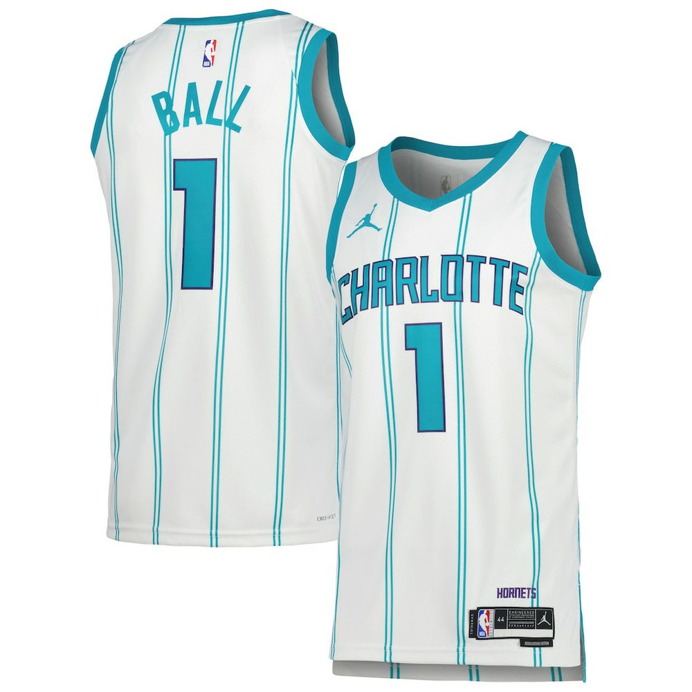 LaMelo Ball Charlotte Hornets Jordan Brand Unisex Swingman Jersey Association Edition White - NBA