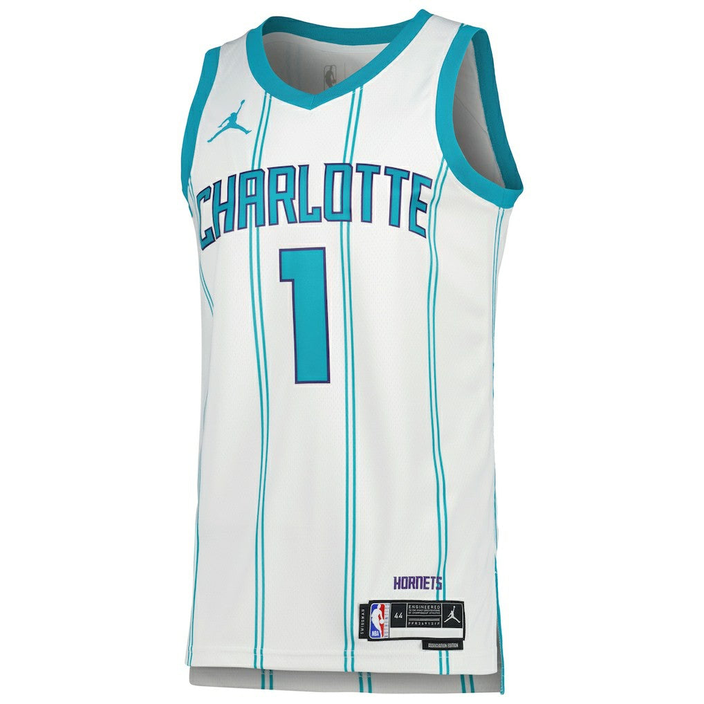 LaMelo Ball Charlotte Hornets Jordan Brand Unisex Swingman Jersey Association Edition White - NBA