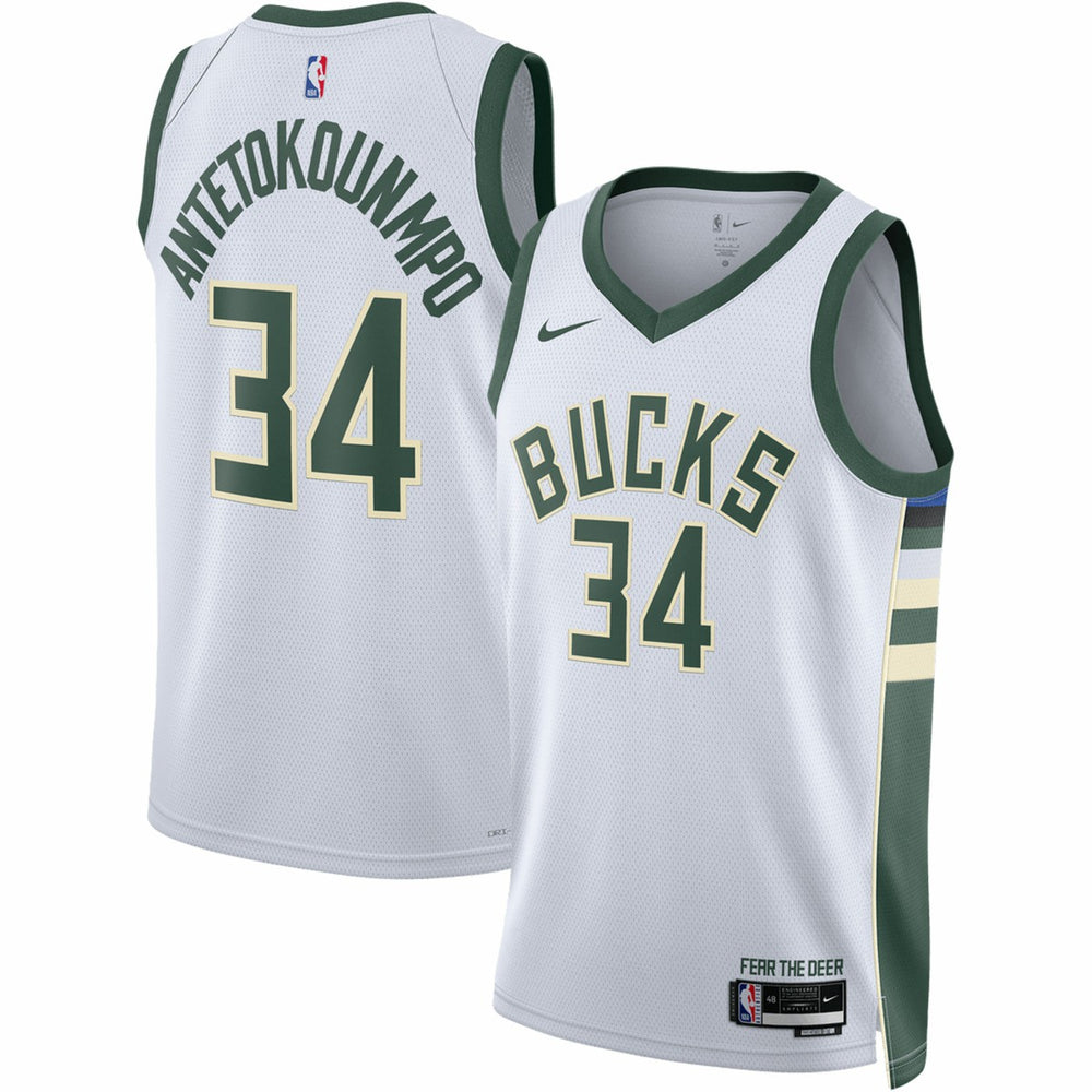 Giannis Antetokounmpo Milwaukee Bucks Unisex Swingman Jersey Association Edition White - NBA