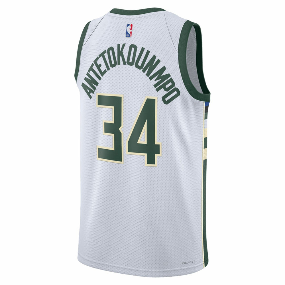 Giannis Antetokounmpo Milwaukee Bucks Unisex Swingman Jersey Association Edition White - NBA