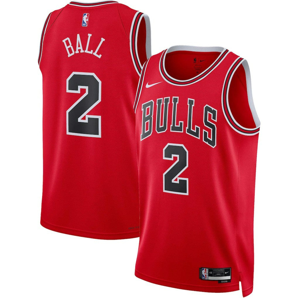 Lonzo Ball Chicago Bulls Unisex Swingman Jersey Icon Editi- Red - NBA