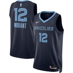 Ja Morant Memphis Grizzlies Unisex Swingman Jersey Icon Edition Navy - NBA