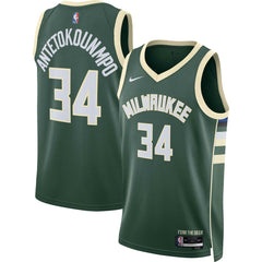 Giannis Antetokounmpo Milwaukee Bucks Unisex Swingman Jersey Icon Edition Hunter Green - NBA