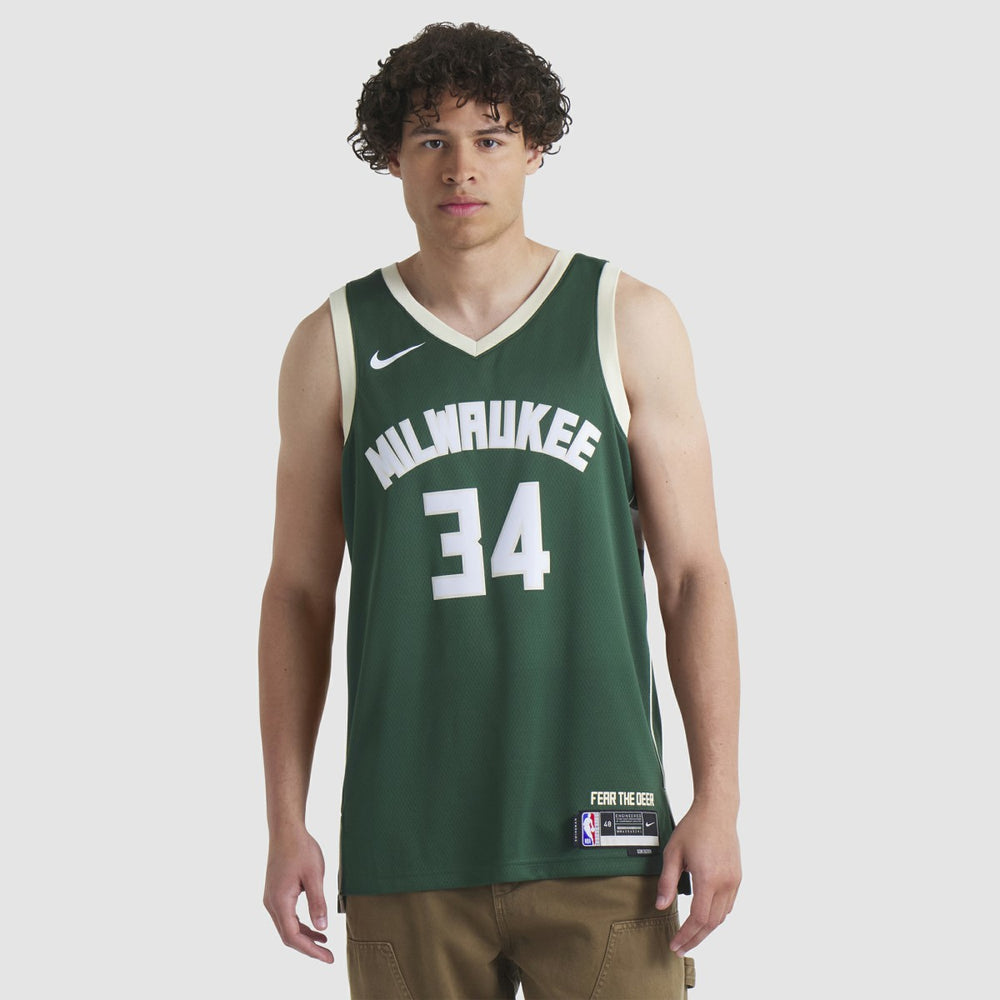 Giannis Antetokounmpo Milwaukee Bucks Unisex Swingman Jersey Icon Edition Hunter Green - NBA