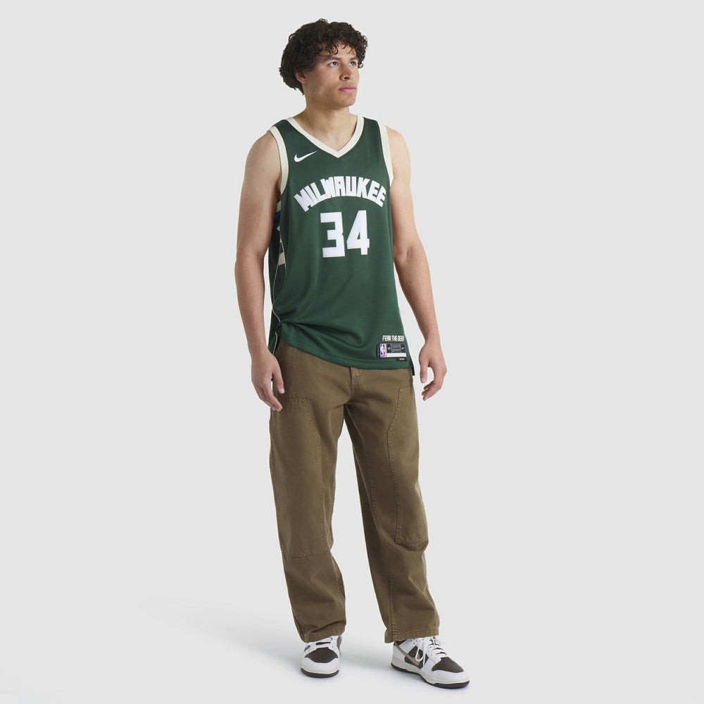 Giannis Antetokounmpo Milwaukee Bucks Unisex Swingman Jersey Icon Edition Hunter Green - NBA