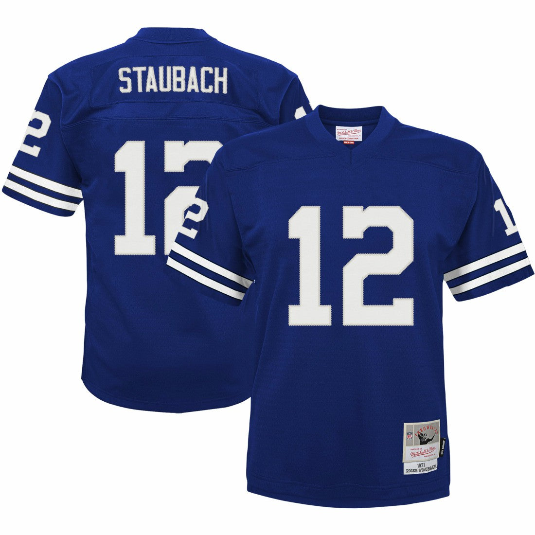 Roger Staubach Dallas Cowboys Preschool 1971 Retired Player Legacy Jersey Navy | Mitchell & Ness