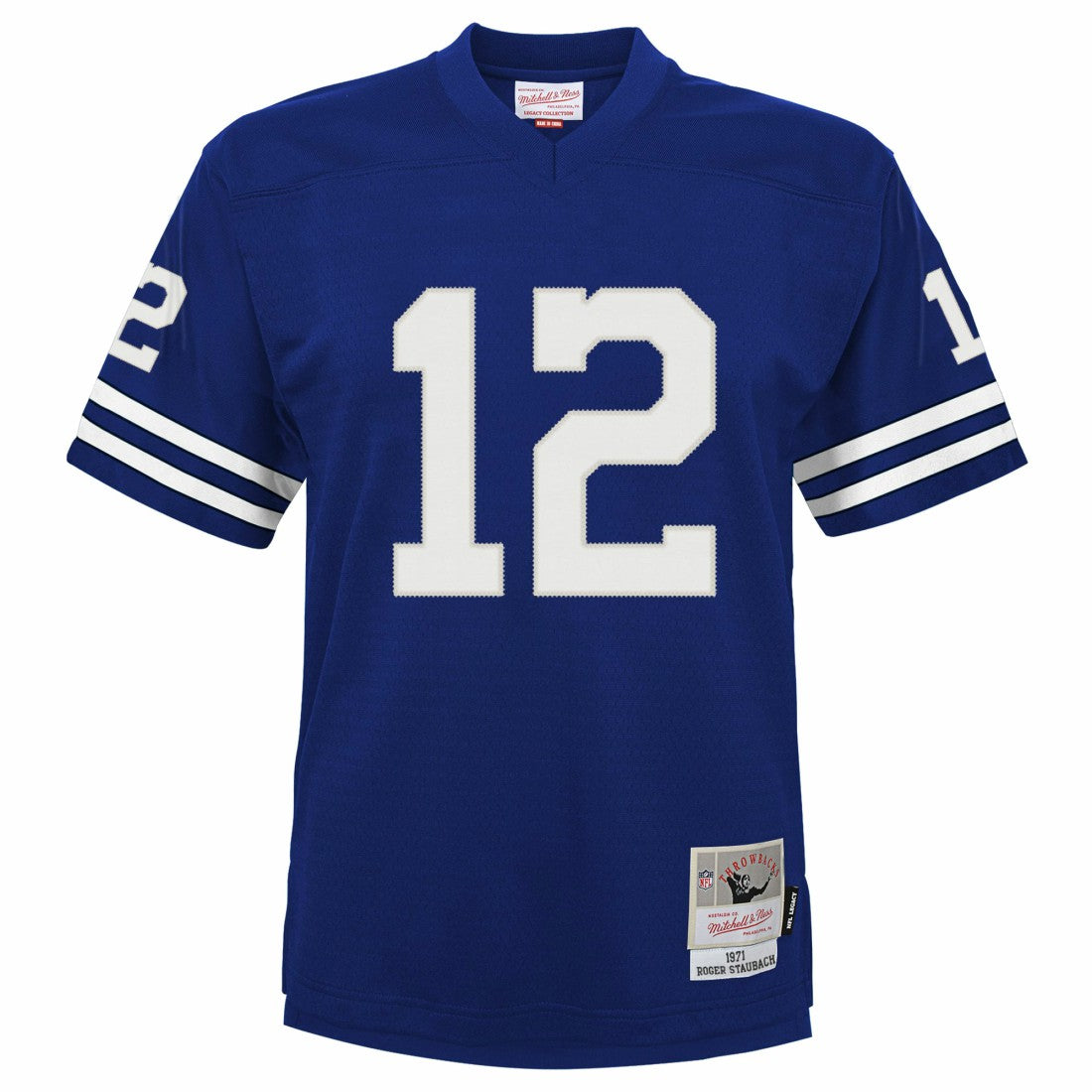 Roger Staubach Dallas Cowboys Preschool 1971 Retired Player Legacy Jersey Navy | Mitchell & Ness