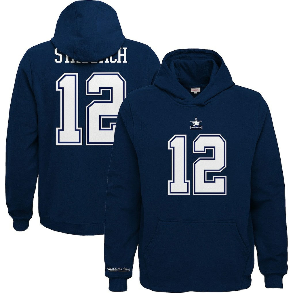 Dallas Cowboys Youth Retired Player Name & Number Pullover Hoodie Navy | Mitchell & Ness