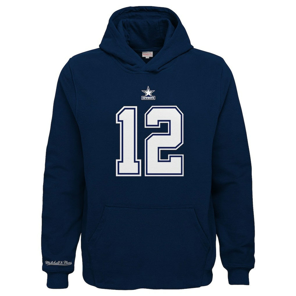 Dallas Cowboys Youth Retired Player Name & Number Pullover Hoodie Navy | Mitchell & Ness