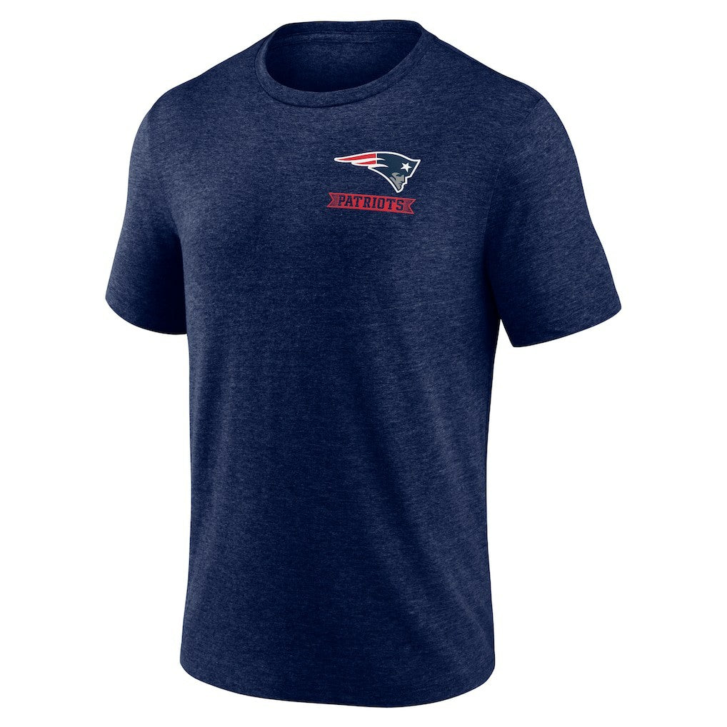 New England Patriots Diamond Scroll Tri-Blend T-Shirt Navy | NFL