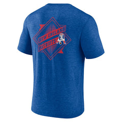 New England Patriots Diamond Scroll Tri-Blend T-Shirt Royal | NFL