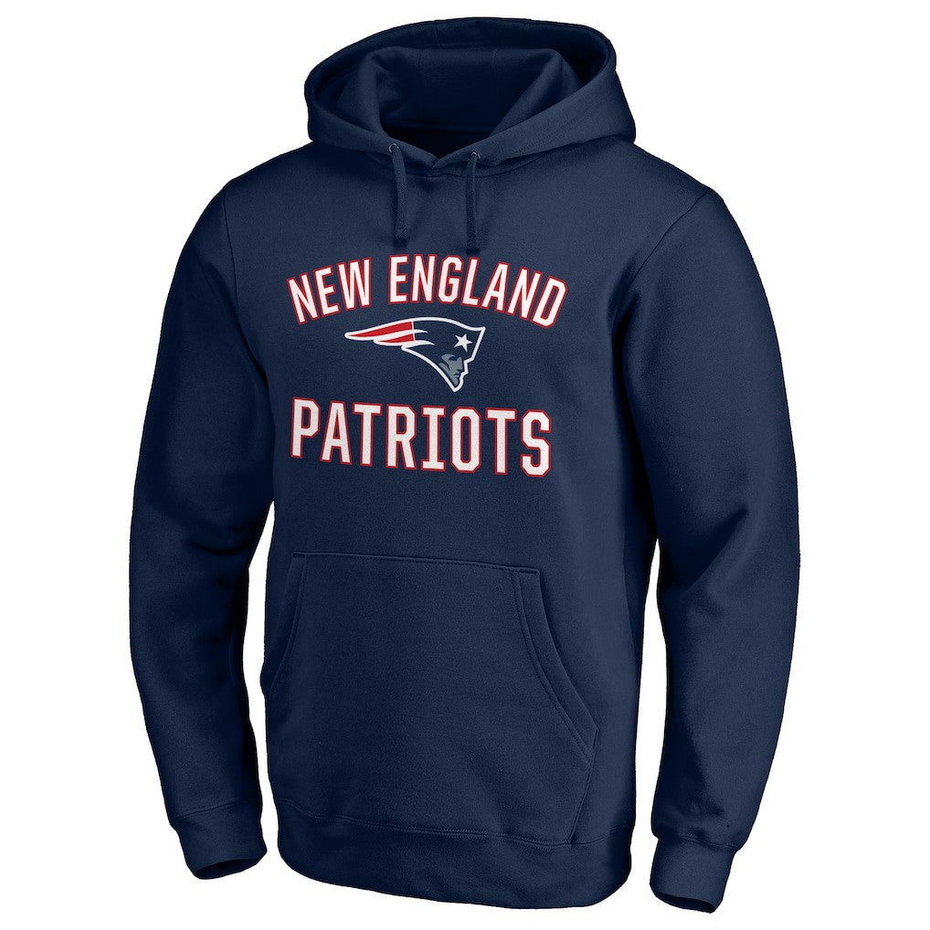 New England Patriots Victory Arch Team Fitted Pullover Hoodie Navy | NFL
