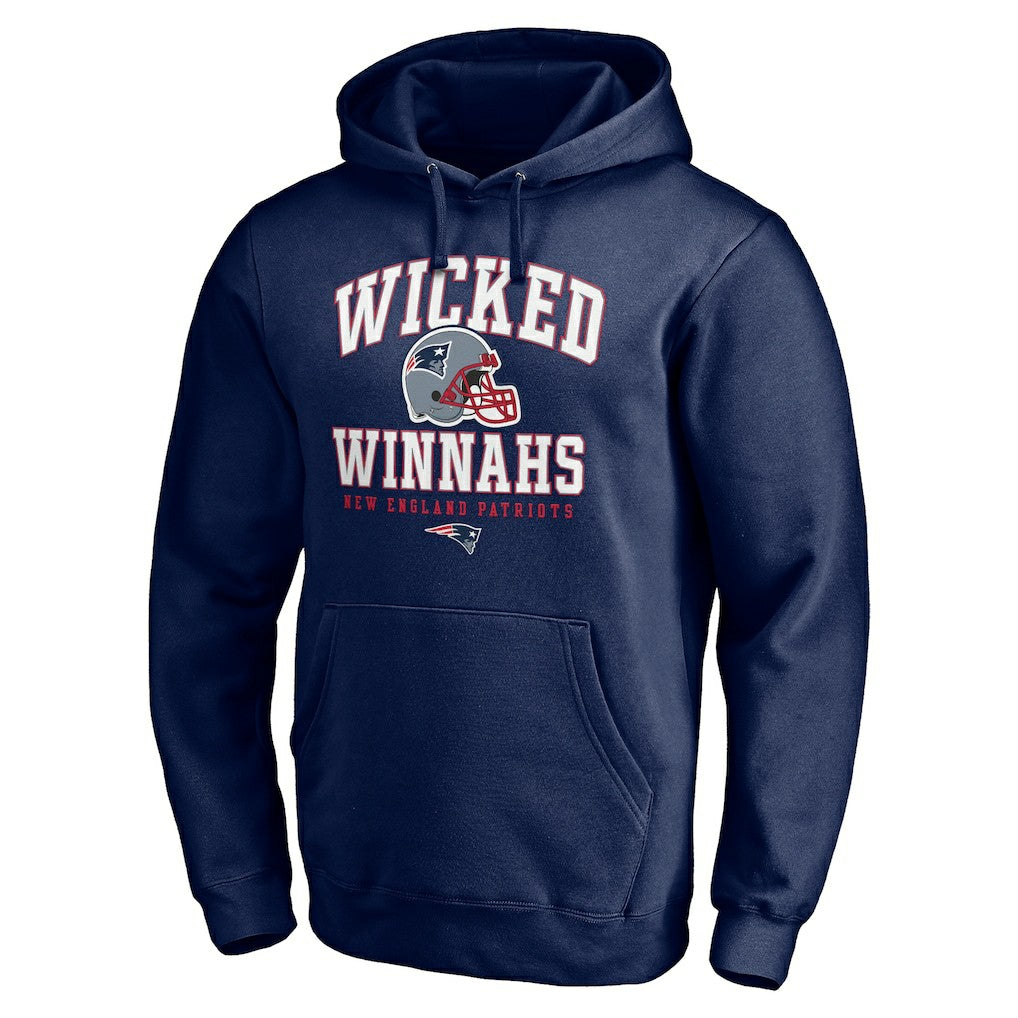 New England Patriots Hometown Collection Wicked Winnahs Pullover Hoodie Navy | NFL