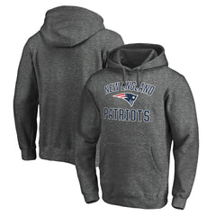 New England Patriots Victory Arch Team Fitted Pullover Hoodie Charcoal | NFL