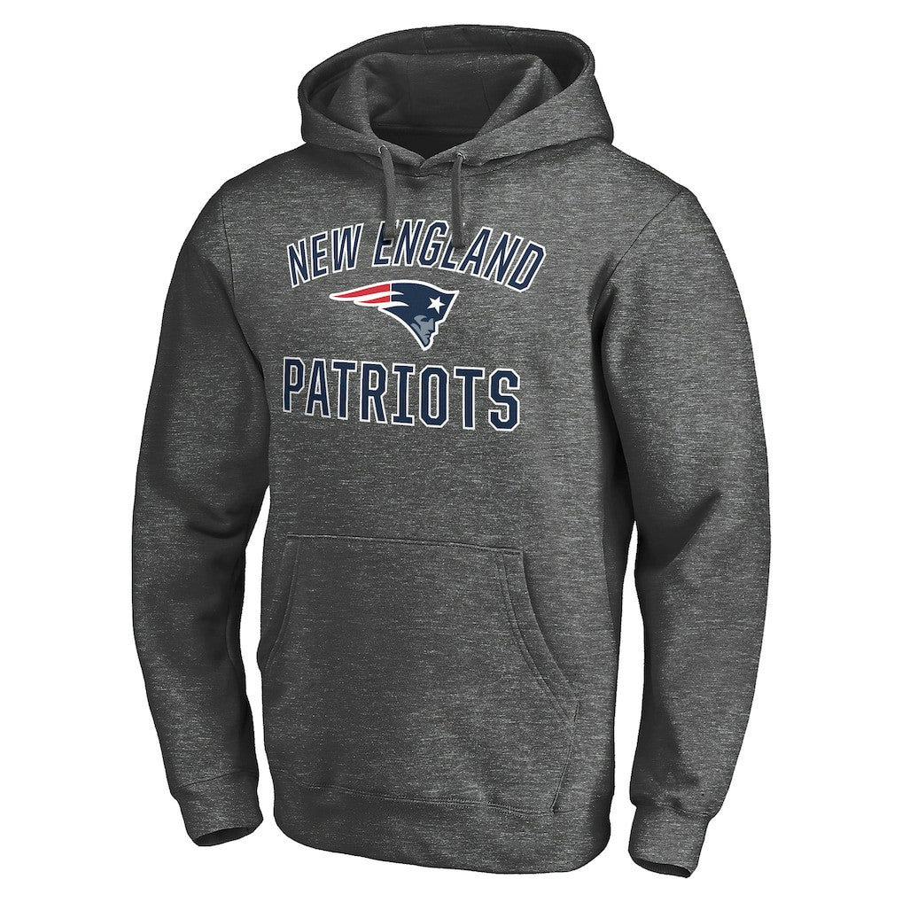 New England Patriots Victory Arch Team Fitted Pullover Hoodie Charcoal | NFL