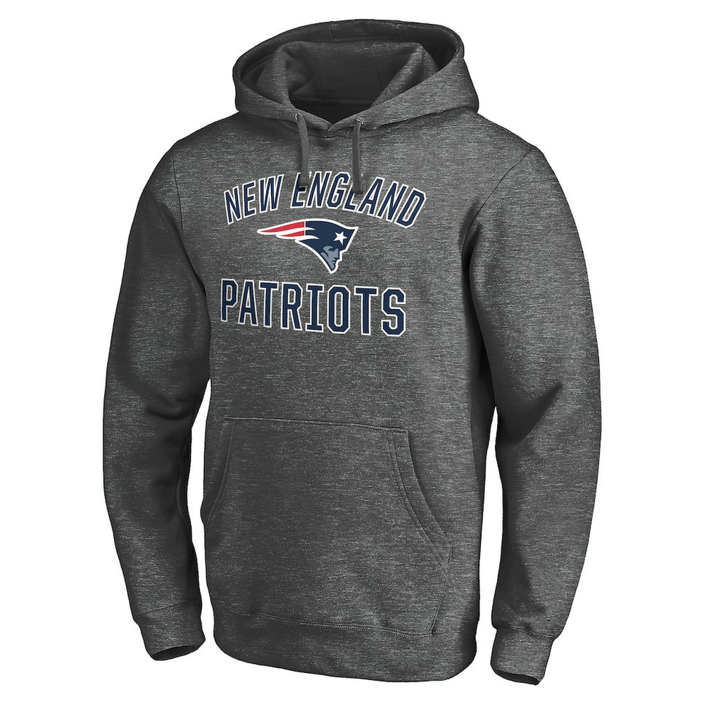 New England Patriots Victory Arch Team Fitted Pullover Hoodie Charcoal | NFL