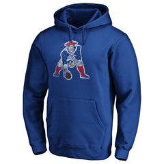 New England Patriots Throwback Logo Pullover Hoodie Royal | NFL