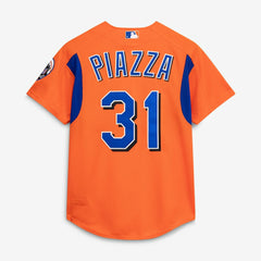 Mike Piazza New York Mets Mitchell & Ness Cooperstown Collection Mesh Batting Practice Button-Up Jersey - MLB