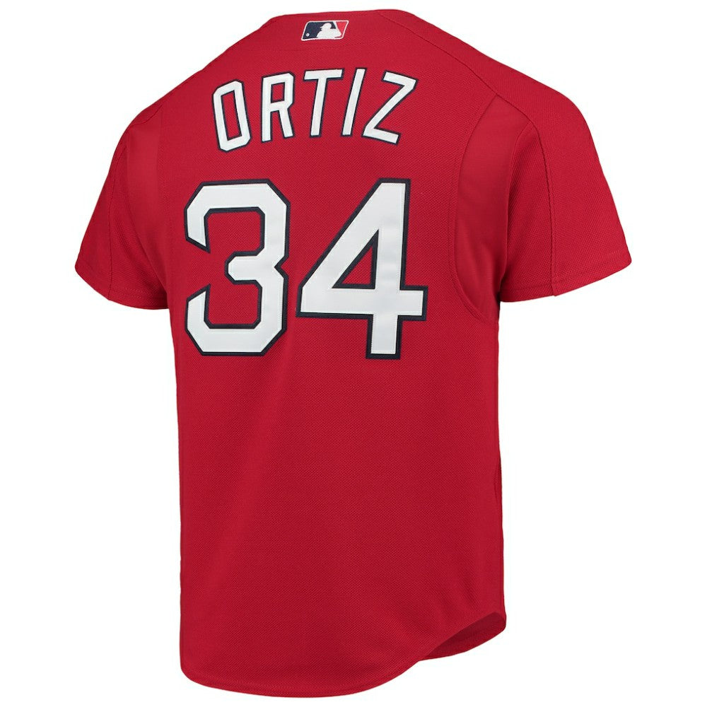 David Ortiz Boston Red Sox Mitchell & Ness Cooperstown Collection Mesh Batting Practice Button-Up Jersey - MLB