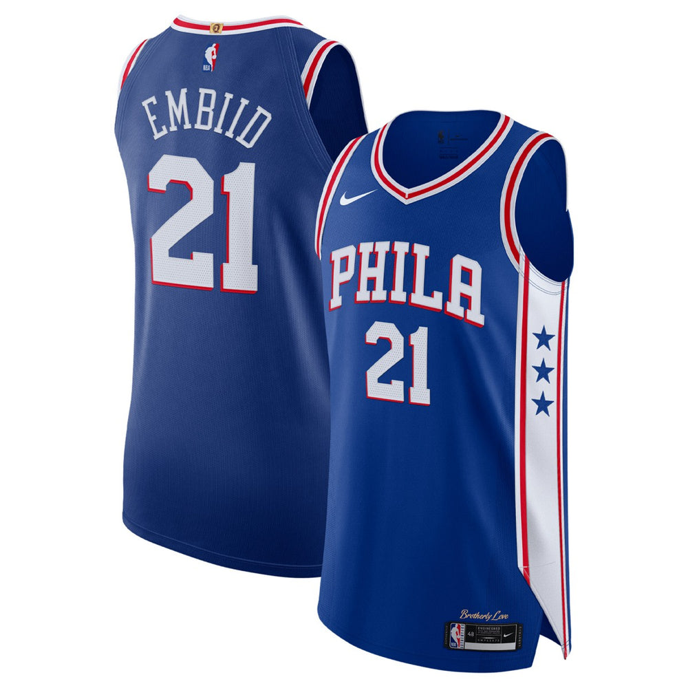 Joel Embiid Philadelphia 76ers Authentic Jersey Icon Edition Royal - NBA