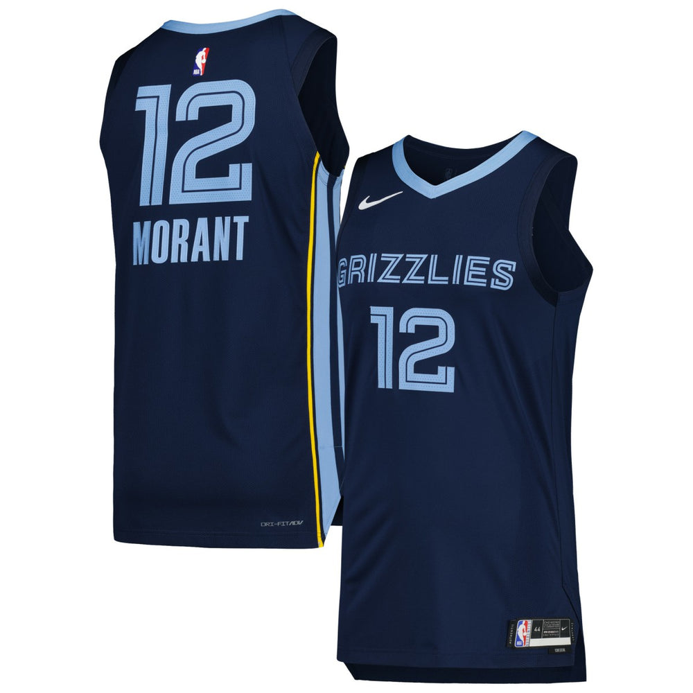 Ja Morant Memphis Grizzlies Authentic Jersey Icon Edition Navy - NBA