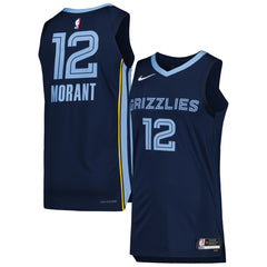 Ja Morant Memphis Grizzlies Authentic Jersey Icon Edition Navy - NBA