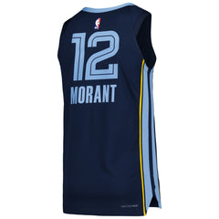 Ja Morant Memphis Grizzlies Authentic Jersey Icon Edition Navy - NBA