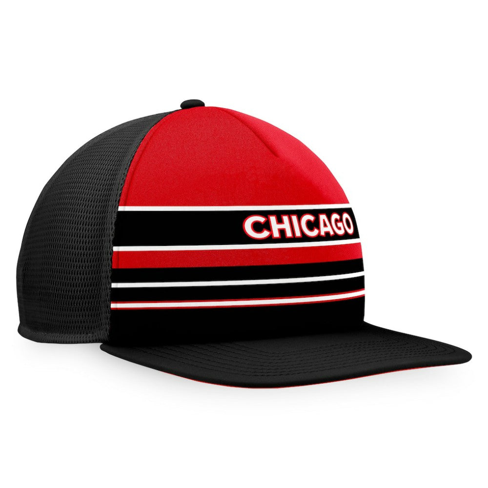 Chicago Blackhawks Fanatics Special Edition 2.0 Trucker Snapback Adjustable Hat - Red/Black - NHL
