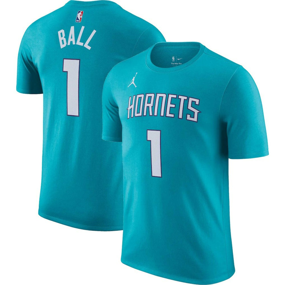 LaMelo Ball Charlotte Hornets Icon 2022/23 Name & Number T-Shirt Teal - NBA
