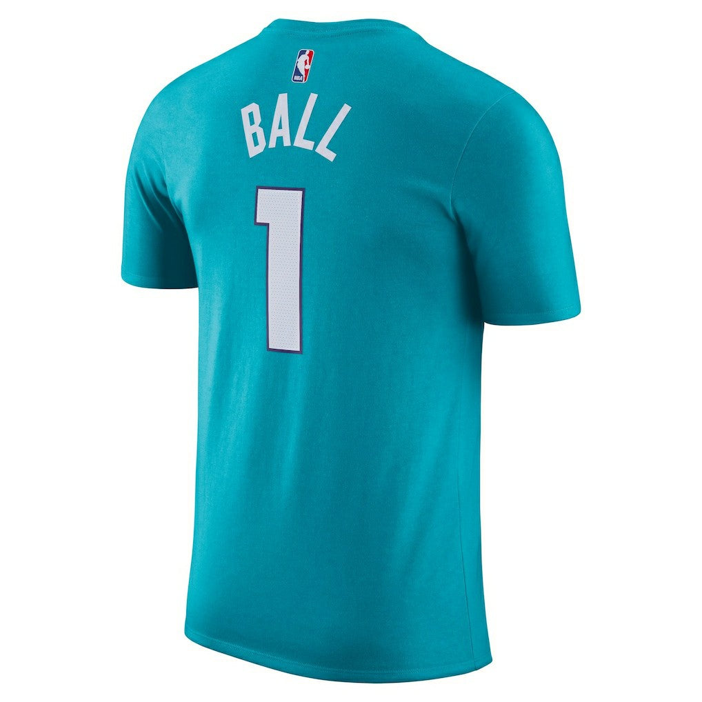 LaMelo Ball Charlotte Hornets Icon 2022/23 Name & Number T-Shirt Teal - NBA