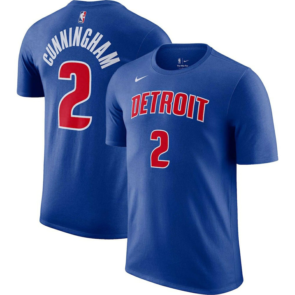 Cade Cunningham Detroit Pistons Icon 2022/23 Name & Number T-Shirt Blue - NBA