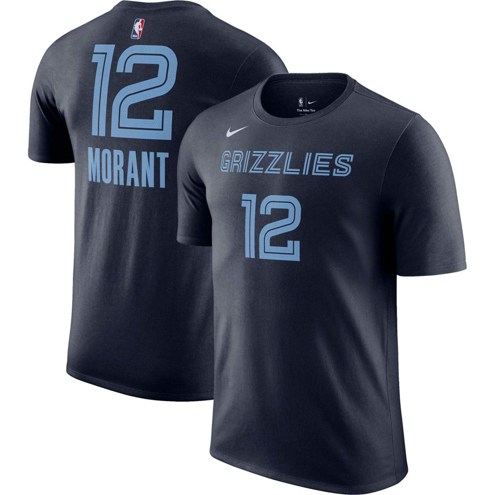 Ja Morant Memphis Grizzlies Icon 2022/23 Name & Number T-Shirt Navy - NBA