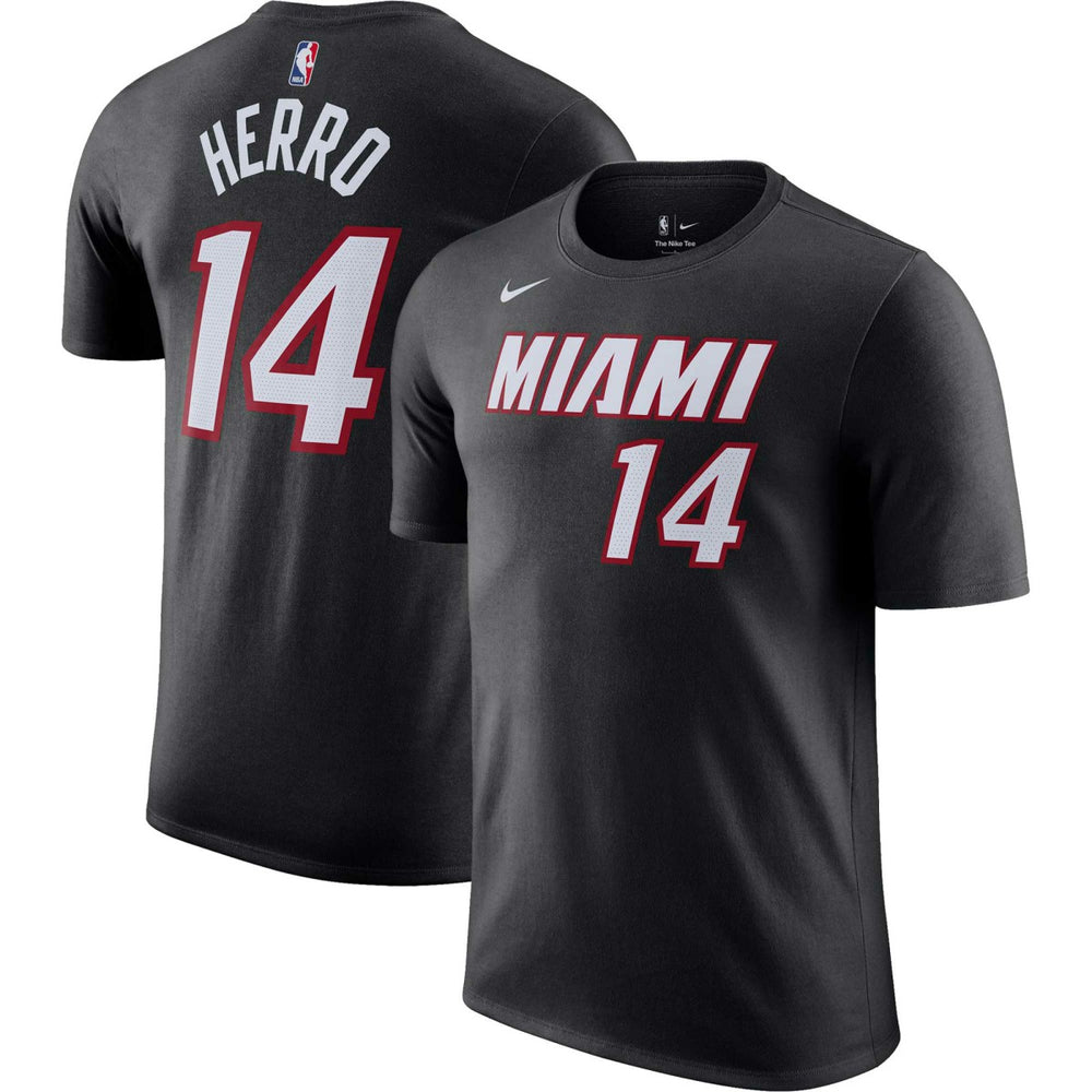 Tyler Herro Miami Heat Icon 2022/23 Name & Number T-Shirt Black - NBA