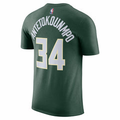 Giannis Antetokounmpo Milwaukee Bucks Icon 2022/23 Name & Number T-Shirt Hunter Green - NBA