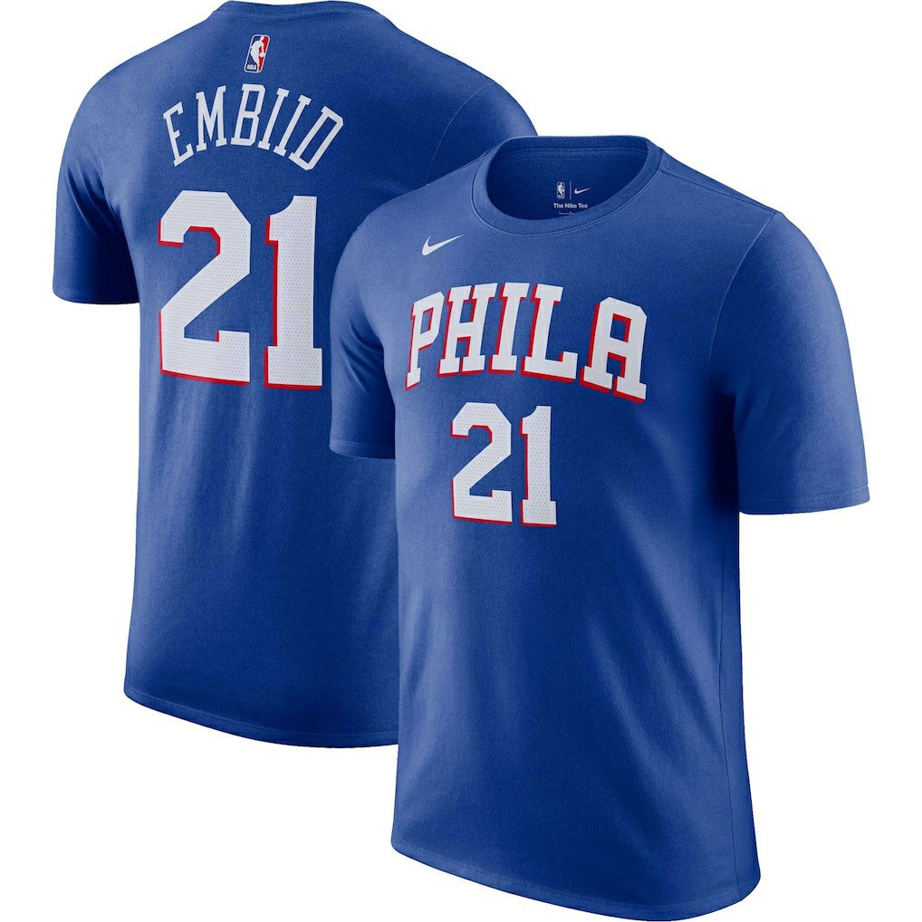 Joel Embiid Philadelphia 76ers Icon 2022/23 Name & Number T-Shirt Royal - NBA