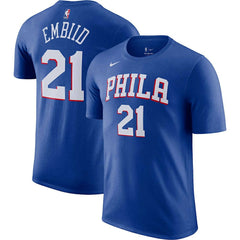 Joel Embiid Philadelphia 76ers Icon 2022/23 Name & Number T-Shirt Royal - NBA
